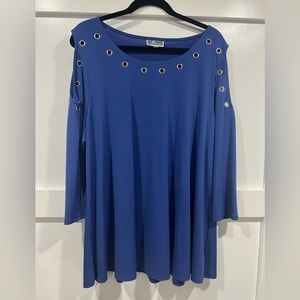 JM Collection cold shoulder tunic